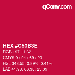 Código de color: HEX #C50B3E | qconv.com