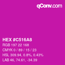 Color code: HEX #C516A8 | qconv.com