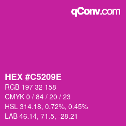 Color code: HEX #C5209E | qconv.com