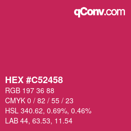 Color code: HEX #C52458 | qconv.com