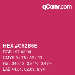 Color code: HEX #C52B5E | qconv.com