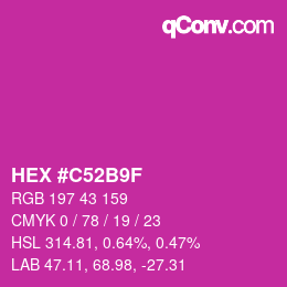Color code: HEX #C52B9F | qconv.com