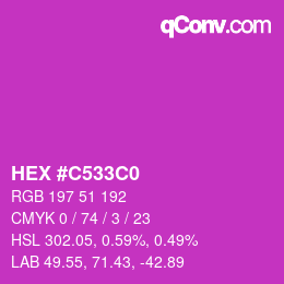Color code: HEX #C533C0 | qconv.com