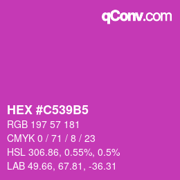 Color code: HEX #C539B5 | qconv.com