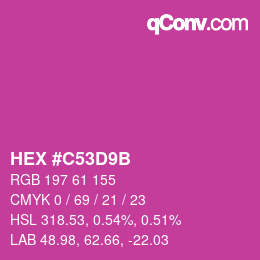 颜色代码: HEX #C53D9B | qconv.com