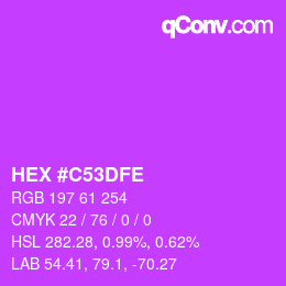 Color code: HEX #C53DFE | qconv.com