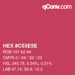 Color code: HEX #C53E5E | qconv.com
