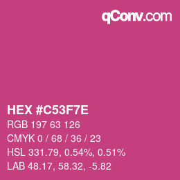 Color code: HEX #C53F7E | qconv.com
