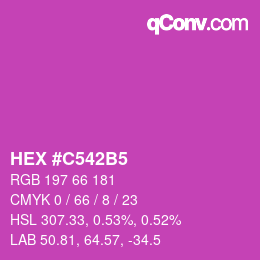 颜色代码: HEX #C542B5 | qconv.com