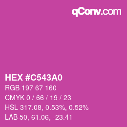 カラーコード: HEX #C543A0 | qconv.com