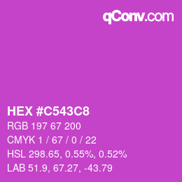 Color code: HEX #C543C8 | qconv.com