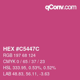 Color code: HEX #C5447C | qconv.com