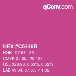 Color code: HEX #C5448B | qconv.com