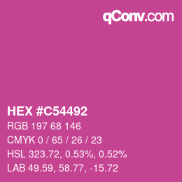 Color code: HEX #C54492 | qconv.com