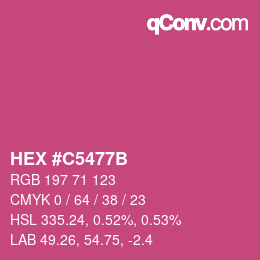Color code: HEX #C5477B | qconv.com