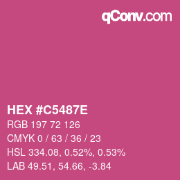 Color code: HEX #C5487E | qconv.com