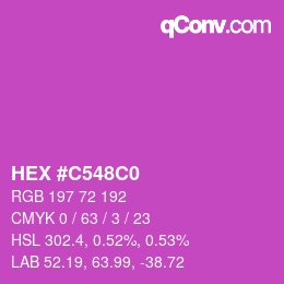 Color code: HEX #C548C0 | qconv.com