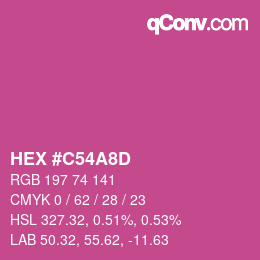 カラーコード: HEX #C54A8D | qconv.com