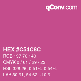 Color code: HEX #C54C8C | qconv.com