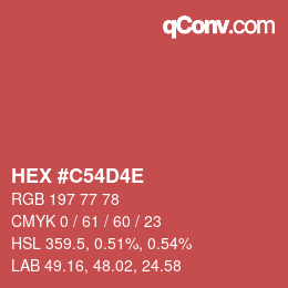 Color code: HEX #C54D4E | qconv.com