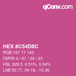 Color code: HEX #C54D8C | qconv.com