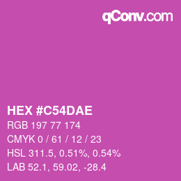 Color code: HEX #C54DAE | qconv.com