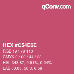 Color code: HEX #C54E6E | qconv.com