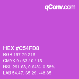 Color code: HEX #C54FD8 | qconv.com