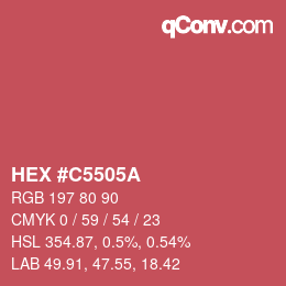 Color code: HEX #C5505A | qconv.com