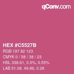 カラーコード: HEX #C5527B | qconv.com