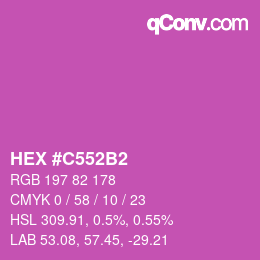 Farbcode: HEX #C552B2 | qconv.com