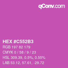 Farbcode: HEX #C552B3 | qconv.com