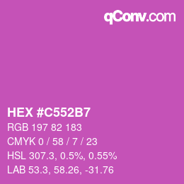 Farbcode: HEX #C552B7 | qconv.com