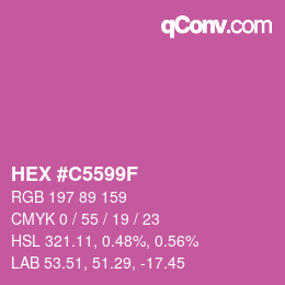 Color code: HEX #C5599F | qconv.com