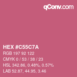 カラーコード: HEX #C55C7A | qconv.com