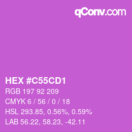 颜色代码: HEX #C55CD1 | qconv.com