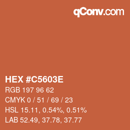 Color code: HEX #C5603E | qconv.com