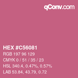 カラーコード: HEX #C56081 | qconv.com