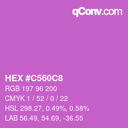 カラーコード: HEX #C560C8 | qconv.com