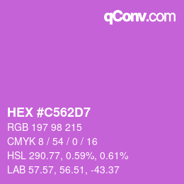 Color code: HEX #C562D7 | qconv.com