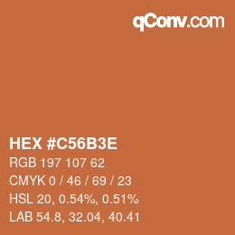 Color code: HEX #C56B3E | qconv.com