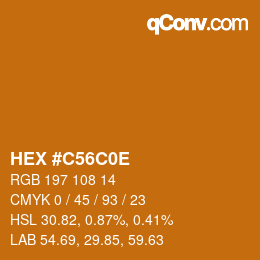 Color code: HEX #C56C0E | qconv.com