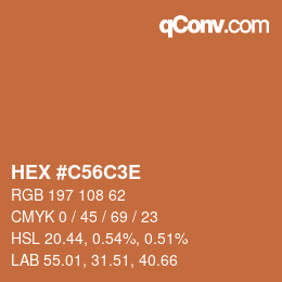 Color code: HEX #C56C3E | qconv.com