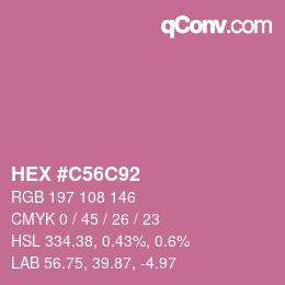 Color code: HEX #C56C92 | qconv.com