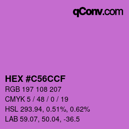 Color code: HEX #C56CCF | qconv.com