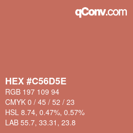 Color code: HEX #C56D5E | qconv.com