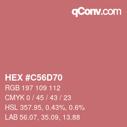 Color code: HEX #C56D70 | qconv.com