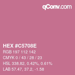 Color code: HEX #C5708E | qconv.com