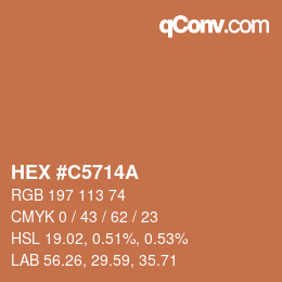 Color code: HEX #C5714A | qconv.com