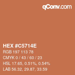 Color code: HEX #C5714E | qconv.com